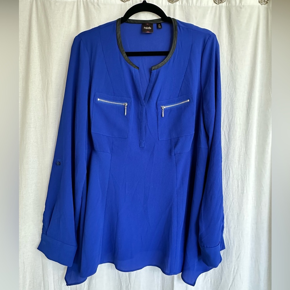 Rafaella royal blue blue shirt